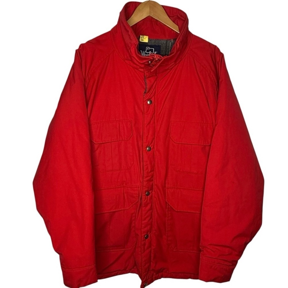 VTG Woolrich Thinsulate Wool Lined Weather Resistant Ski Coat Size L Red WPL USA